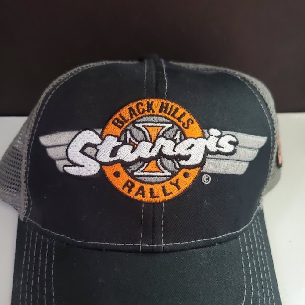 VTG 2004 Sturgis 64th Annual Rally South Dakota Black Snapback Vented Hat Cap - Picture 11 of 11